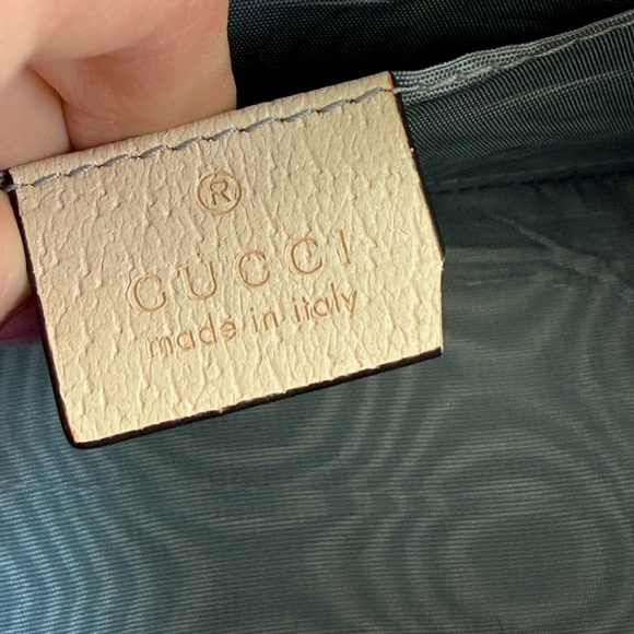 Gucci Sylvie Bee Star Leather Shoulder Bag White Web Stripe Small Project piece - Picture 14 of 16